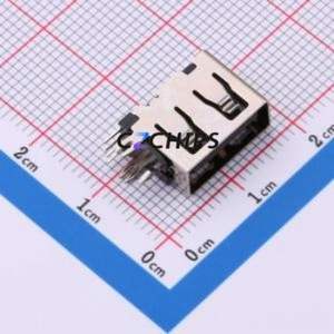 041N-1BVC10-F1 USB Connector Connector ( Protocol Standard: USB 2.0 )( Mounting Type: Side Insert ) - Product Image 1