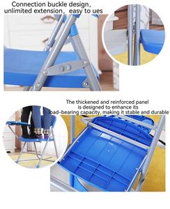 Modern taşınabilir öğrenci katlanır sandalye yazı tahtası kitaplık okul ofis toplantıları için dayanıklı istiflenebilir eğitimler - Product Image 6