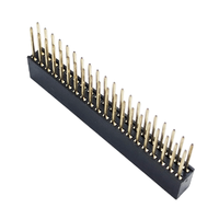 Conector Hembra para PCB de 40 Pines con Paso de 1.0/1.27/2.0/2.54 mm, 2.54 mm, con Chapado en Oro y Material de PBT+Latón