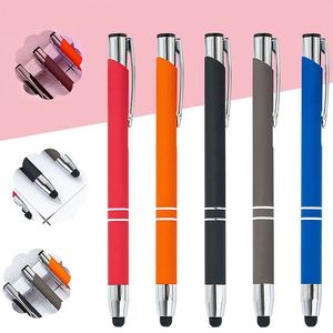 Wholesale Bulk Soft Rubber Metal Aluminum Ballpoint <b>Pen</b> With Printed Logo Advertising Customized for Touch Screen Table - Product Image 5