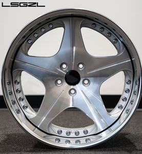 Jantes forgées personnalisées LSGZL, deux pièces, polies/brossées, 18, 20, 22, 24 pouces, 5x127, 5x130, pour voitures de classe F, Chevrolet, <span class=keywords><strong>Oldsmobile</strong></span> - Product Image 4