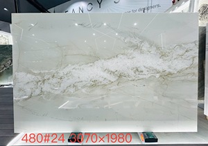 Piastrelle di pietra di marmo quarzite di cristallo bianco brasiliano <span class=keywords><strong>Le</strong></span> Mont <span class=keywords><strong>Blanc</strong></span> di lusso naturale per decorazione d'interni - Product Image 6