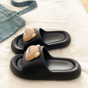 Summer new style simple solid-color women's <b>cute</b> and drowsy <b>bear</b> for both indoor and outdoor use, durable and wear-resistant - Product Image 3