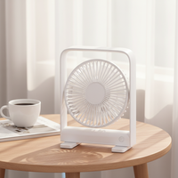 Mini ventilateur électrique de bureau innovant portable pour école électrique puissant alimenté par USB ventilateur de bureau carré rechargeable à batterie froide
