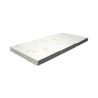 Matelas pliant en trois parties en mousse à mémoire de forme personnalisable taille Queen, housse amovible en polyester, écologique, antibactérien, portable