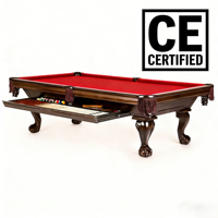 Table de billard sur mesure de 8 pieds pour la maison, rails en bois massif, pieds en acier, qualité tournoi, durable, multifonctionnelle, poches en cuir