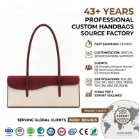 Creme- und Burgunderrote Wildleder-Klapptasche mit Wellenkante Designer-Luxus Elegante Stilvolle Tägliche Schicke Damenhandtasche OEM Maßanfertigung