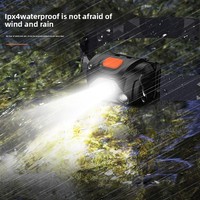 Linterna Frontal LED AAA Recargable Multifuncional, Súper Brillante, Impermeable IP54, Sensor de Movimiento COB, para Camping, Senderismo, Pesca, Correr, USB