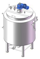 Top vente de qualité alimentaire 800L réservoir de pasteurisation de purée de fruits SUS304/SS316L réservoir d'agitation de chauffage électrique gainé
