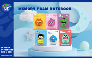 Cuaderno con Espuma Viscoelástica Estampada de Monstruos Extraños de EE. UU., Encuadernación Cosida, Regalo con 6 Monstruos Únicos, Diario Sensorial Suave, Creativo y Adorable - Product Image 5