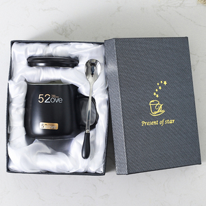 Tazza da caffè in ceramica all'ingrosso, confezione regalo di san valentino di lusso per matrimonio Souvenir tazza per amanti creativi set di tazze per mangiatore in ceramica semplice/ - Product Image 6