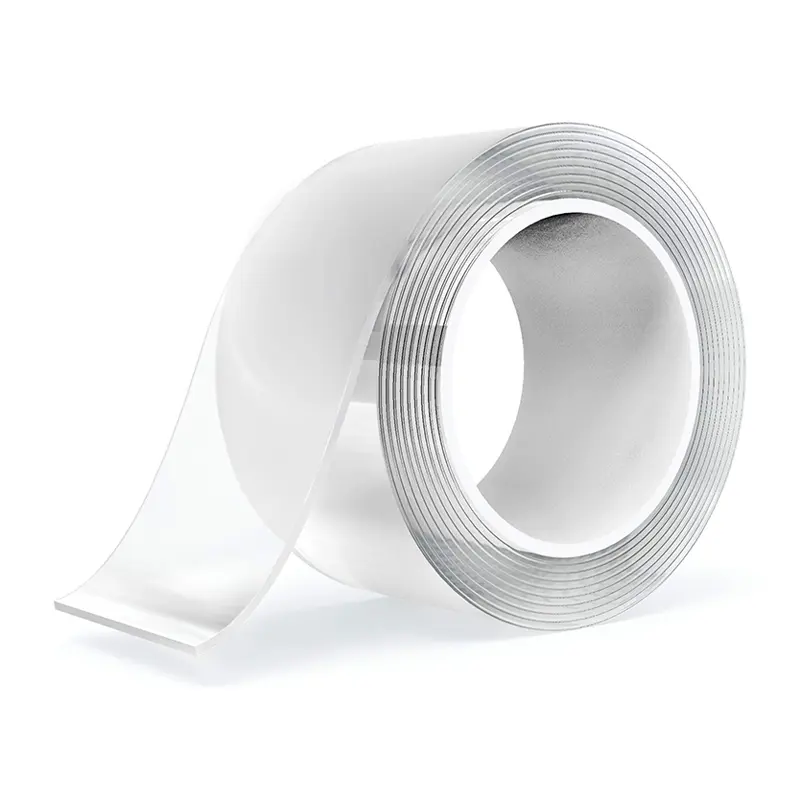 헤비 듀티 추적 및 재사용 장착을 위한 0.8MM 두께 투명 나노 테이프 양면 접착제