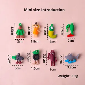 Accessoires de porte-clés transfrontaliers classiques, thèmes Montagnes, Mers, Homme en caoutchouc, Requin, Tung, amusants et abstraits, en boîte surprise - Product Image 4