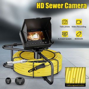 Moniteur couleur TFT 4,3 pouces, caméra d'inspection de <span class=keywords><strong>canalisation</strong></span> d'égout <span class=keywords><strong>10M</strong></span>, mini caméra 17mm, carte 16 Go, DVR, étanche IP68, vision nocturne, <span class=keywords><strong>canalisation</strong></span> d'égout - Product Image 3