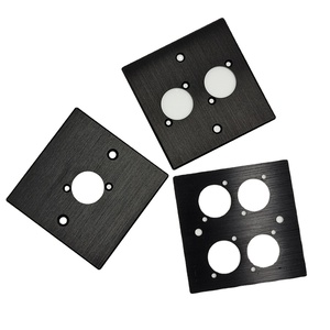 Plaque <span class=keywords><strong>murale</strong></span> XLR noire en alliage d'aluminium à 4 ports avec écrous et vis, plaque de montage XLR 4 voies pour montage de prises USB, VGA, RJ45, 4 positions - Product Image 6