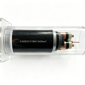 Câble en cuivre blindé à 3 conducteurs 3x95mm+50mm 3x25mm 3x75mm 3x120mm 3x185mm 3x150mm 4/0AWG Câble d'alimentation <span class=keywords><strong>Triphasé</strong></span> Câble de mise à la terre - Product Image 5