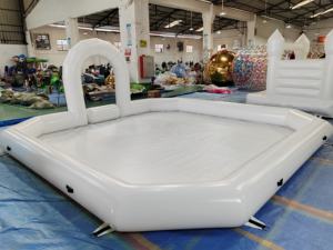 Mignonne trace gonflable blanche noire avec arche pour voiture tamponneuse location fête événement traçage arène gonflable arène tamponneuse arène pour enfants - Product Image 4