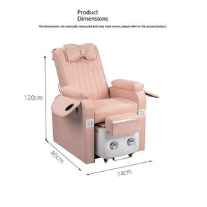 Chaise de pédicure rose moderne de luxe avec massage et bain de pieds électrique mobilier de salon de spa réglable pour spa - Product Image 5