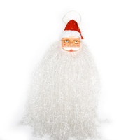 Masque de cosplay écologique rechargeable sur le thème du Père Noël avec barbe et chapeau pour adultes