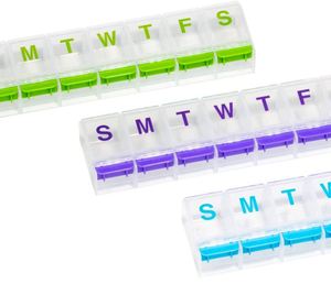 Boîte à pilules 7 jours avec bouton poussoir, organiseur quotidien de médicaments, étui de voyage en plastique détachable - Product Image 4