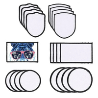 Patchs thermocollants vierges en tissu tissé pour sublimation, personnalisables avec logo, pour vêtements et chapeaux, vente en gros fabricant
