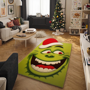 Tapis moderne en laine de Nouvelle-Zélande Grinch à poils hauts, imperméable à la main, 4x6 & 9x12ft pour bureau à domicile et chambres d'enfants - Product Image 5