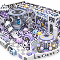 Structure de jeu personnalisée pour enfants : équipement de terrain de jeu intérieur sur mesure avec toboggan, piscine à balles et structure robotique en spirale pour l'escalade