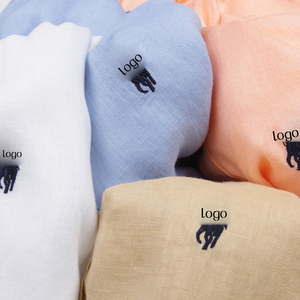 <span class=keywords><strong>Camicia</strong></span> Casual a Maniche Lunghe 100% <span class=keywords><strong>Lino</strong></span> Traspirante per <span class=keywords><strong>Donna</strong></span> con Colletto Ricamato Stile Old Money per Ufficio - Product Image 3