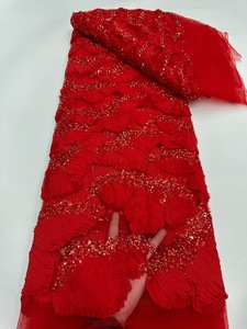 Ni. Ai thiết kế mới thêu tua ren sequin thêu vải thanh lịch ngọc trai Net ren may vải - Product Image 3