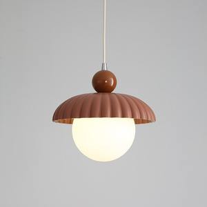 Luminaire suspendu de taille moyenne de style scandinave minimaliste moderne, style français, beige, pour couloir, entrée, éclairage de couloir - Product Image 1