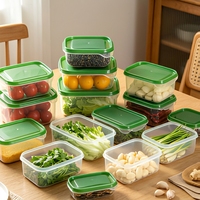 0.35L 0.56L 2.24L 1.2L 2L 17pcs Wadah Penyimpanan Makanan Kotak Persegi untuk Rumah, Dapur, Buah, Piknik, Bawa Pulang, Kulkas, Organizer