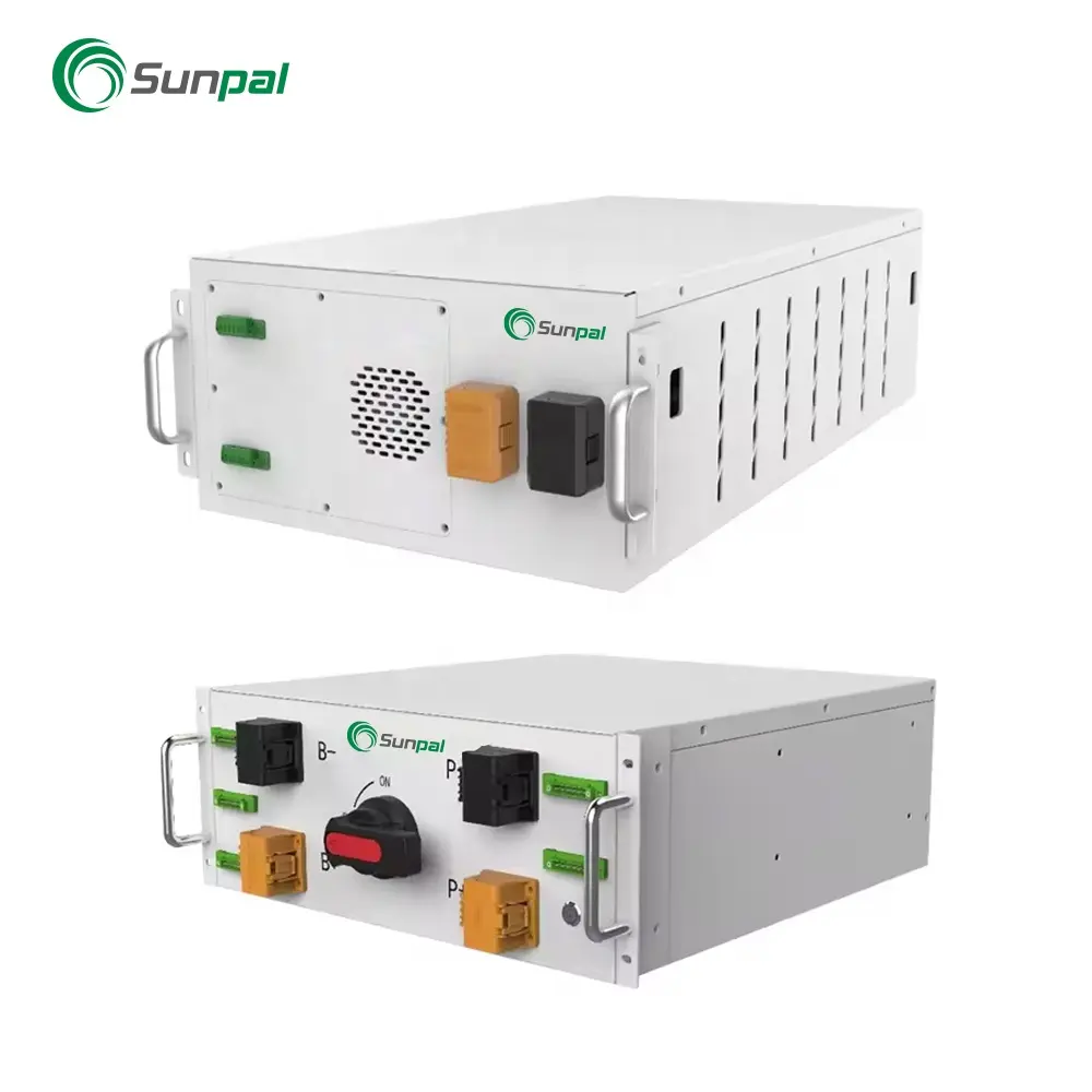 Sunpal Stacked Mounted Lithium Battery Packs 20kWh 256V 100Ah All In One Lifepo4 Battery Solar