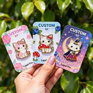 Cá Nhân Tùy Chỉnh Thiết Kế Biểu Tượng Từ Trâm Quần Áo Logo Kim Loại Ve Áo Pin Anime Mèo Mềm Cứng Dễ Thương Men Pin Cho Hat Huy Hiệu - Product Image 1
