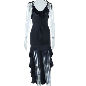 El Mosy del vestido popular Vestido de verano con volantes Vestido sexy Vestido midi - Product Image 6
