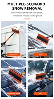 Tête de brosse à neige détachable avec perche télescopique de 3 m, 6 m, 7,2 m pour panneau solaire de toit de camping-car