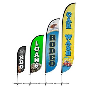 Design gratuit Drapeaux volants promotionnels à plumes Bannières Publicité personnalisée gratuite Drapeaux de plage étanches - Product Image 1