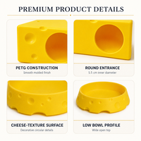 Mignon abri de sommeil en forme de fromage pour petits animaux de compagnie, accessoires de cage à hamster personnalisables