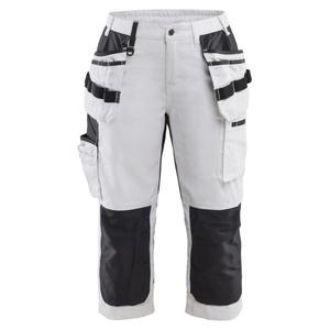 BLAKLADER - 710913101099C32 Women’s Pirate trousers <b>Painter</b> with stretch White/Black - EAN 7330509921098 WORK TROUSERS - Product Image 1