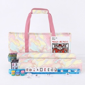 Ensemble de Mahjong Moderne en Mélamine en Gros, 166 Tuiles, Sac en <span class=keywords><strong>Toile</strong></span>, 4 Supports, Accessoires Complets, Cadeau d'<span class=keywords><strong>Anniversaire</strong></span>, de Fêtes, Jeu de Société - Product Image 4