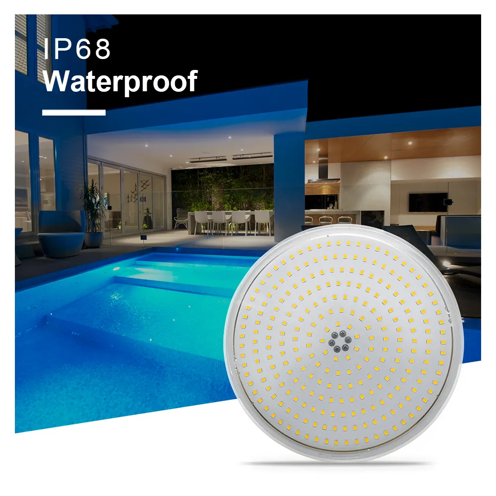 18W 25W 35W 42W Lampe sous-marine plate à LED remplie de résine pour piscine IP68 PAR56 Standard Remplacer l'ampoule par 2 ans