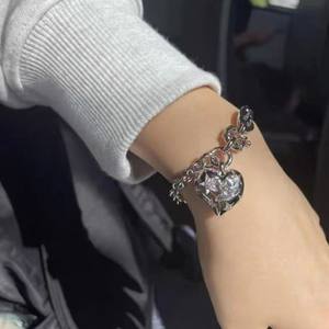 Collier Cœur Diamant Empress Western Tendance Européenne et Américaine, Chaîne Épaisse en Bambou, Bijoux Femme, Meilleures Ventes - Product Image 4