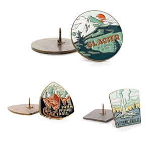 Parcs <span class=keywords><strong>nationaux</strong></span> des glaciers Épinglettes <span class=keywords><strong>Parc</strong></span> national <span class=keywords><strong>naturel</strong></span> américain Accessoires personnalisés en alliage de zinc Placage de laiton Cadeaux Épingles en émail - Product Image 1