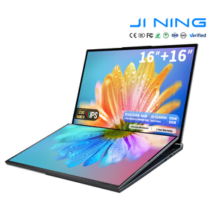 แล็ปท็อปหน้าจอคู่ขนาด 16+16 นิ้ว รุ่นที่ 12 ใช้ซีพียู Core I5 12450h 8 คอร์ 12 เธรด  หน้าจอสัมผัส แรม 16GB  SSD 512GB  ฮาร์ดดิสก์ 1TB  ระบบปฏิบัติการ Windows 11  ตัวเครื่องโลหะ ภาษาอังกฤษ - Product Image 1