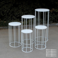 Nouveaux Ensembles de Socles Cylindriques en Métal Argenté et Doré Détachables pour Décoration de Fête de Mariage, Baby Shower, Table de Desserts et Gâteaux