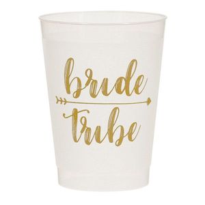 Tasse de stade en plastique personnalisée réutilisable de 16 oz tasse givrée flexible en plastique "<span class=keywords><strong>she</strong></span> Said Yes" pour enterrement de vie de jeune fille - Product Image 4