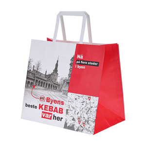 Bolsas de Papel Kraft Personalizadas para Comida para Llevar, Bolsas de Papel Coloridas con Asa - Product Image 5