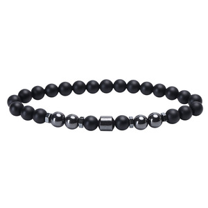 Bracelet <span class=keywords><strong>de</strong></span> cheville à perles en pierre hématite noire, bijou Anti-renversement, amincissant, Drainage lymphatique, magnétique, <span class=keywords><strong>2022</strong></span> - Product Image 4