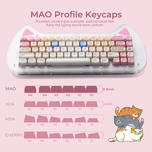 Xvx Keycaps nhà Mèo Mao hồ sơ Bàn Phím Cơ khí Keycaps Set (149-key) thăng hoa dễ thương ragdoll mèo phim hoạt hình tự làm tùy chỉnh - Product Image 3