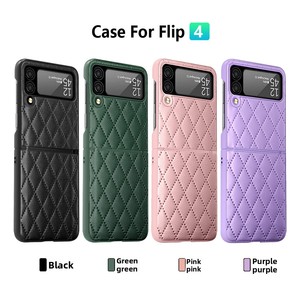 เคสโทรศัพท์ลายเพชรสำหรับ Samsung Galaxy Z Flip ลด 60% เคสโทรศัพท์พับได้ สีพื้น TPU ป้องกันบานพับ - Product Image 5