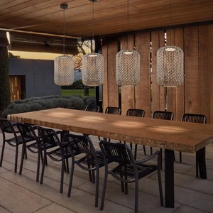 Lámpara Colgante de Mimbre para Exteriores con LED Cohesion, Impermeable, Estilo Japonés Retro, para Jardín, Patio, Villa - Product Image 3